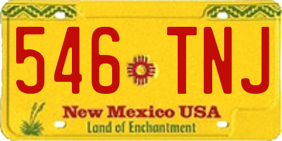 NM license plate 546TNJ