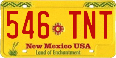 NM license plate 546TNT