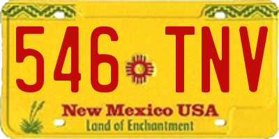 NM license plate 546TNV