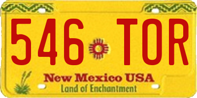 NM license plate 546TOR