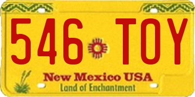 NM license plate 546TOY