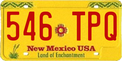 NM license plate 546TPQ