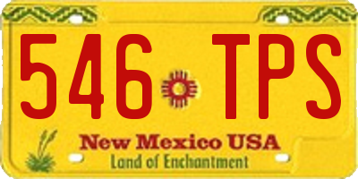 NM license plate 546TPS