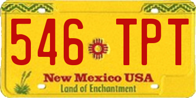 NM license plate 546TPT