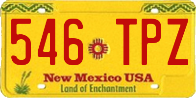 NM license plate 546TPZ