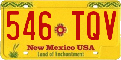 NM license plate 546TQV