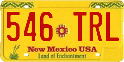 NM license plate 546TRL
