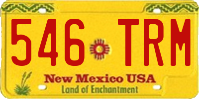 NM license plate 546TRM