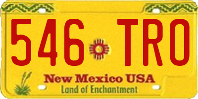 NM license plate 546TRO