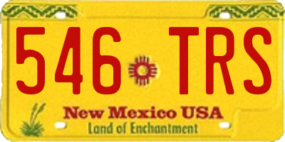 NM license plate 546TRS