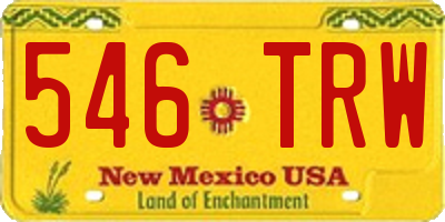 NM license plate 546TRW