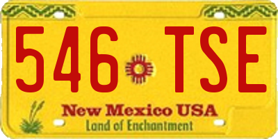 NM license plate 546TSE