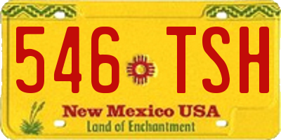 NM license plate 546TSH