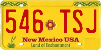 NM license plate 546TSJ