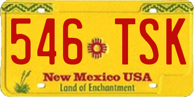 NM license plate 546TSK