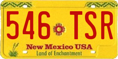 NM license plate 546TSR