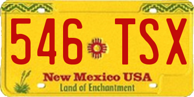 NM license plate 546TSX