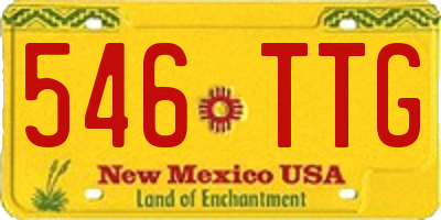 NM license plate 546TTG
