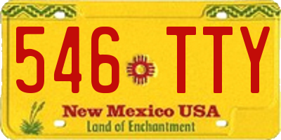 NM license plate 546TTY