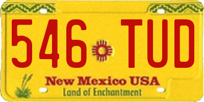 NM license plate 546TUD