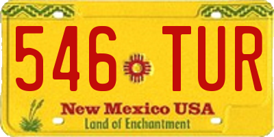 NM license plate 546TUR