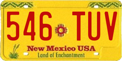 NM license plate 546TUV