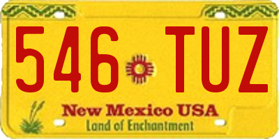 NM license plate 546TUZ