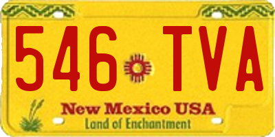 NM license plate 546TVA