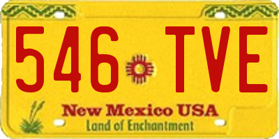 NM license plate 546TVE