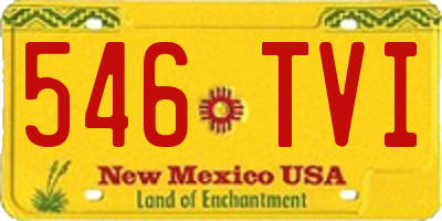 NM license plate 546TVI