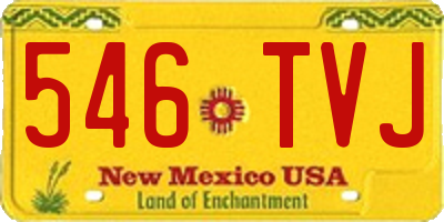 NM license plate 546TVJ