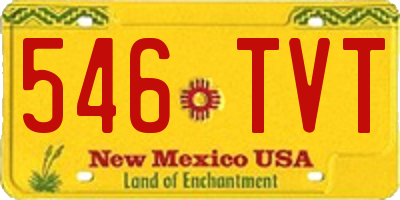 NM license plate 546TVT