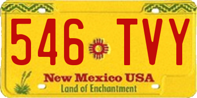 NM license plate 546TVY