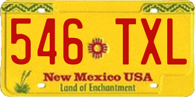 NM license plate 546TXL