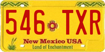 NM license plate 546TXR