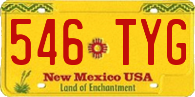 NM license plate 546TYG
