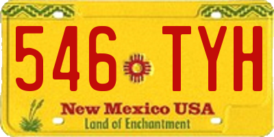 NM license plate 546TYH