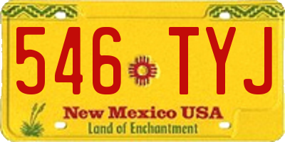 NM license plate 546TYJ