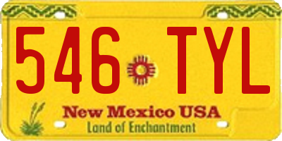 NM license plate 546TYL