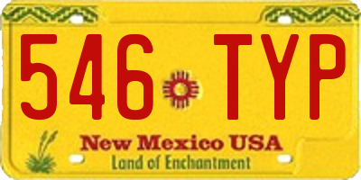 NM license plate 546TYP