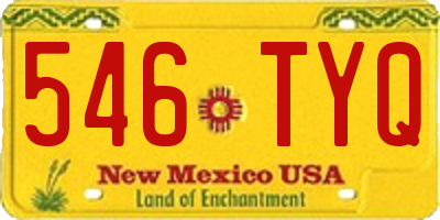 NM license plate 546TYQ