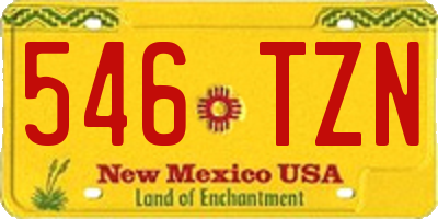 NM license plate 546TZN