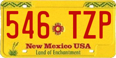 NM license plate 546TZP