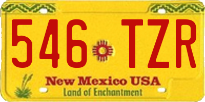 NM license plate 546TZR