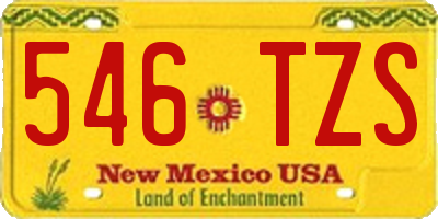NM license plate 546TZS