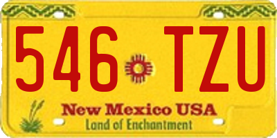 NM license plate 546TZU