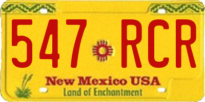 NM license plate 547RCR