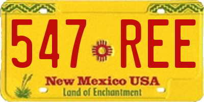 NM license plate 547REE