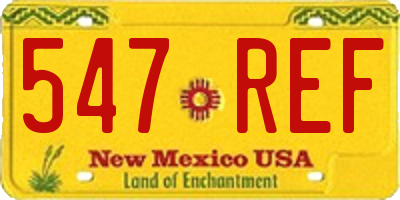 NM license plate 547REF