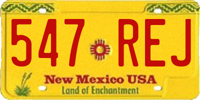 NM license plate 547REJ